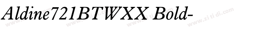 Aldine721BTWXX Bold字体转换
